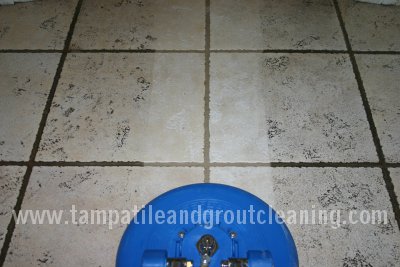 grout cleaned path
